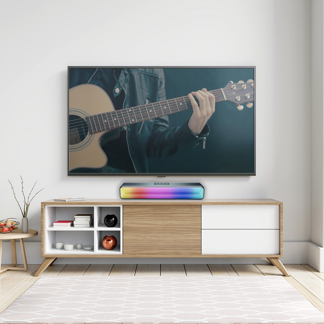 Laser RGB Bluetooth Gaming Soundbar Black V1031-SPK-BTSB12-BK