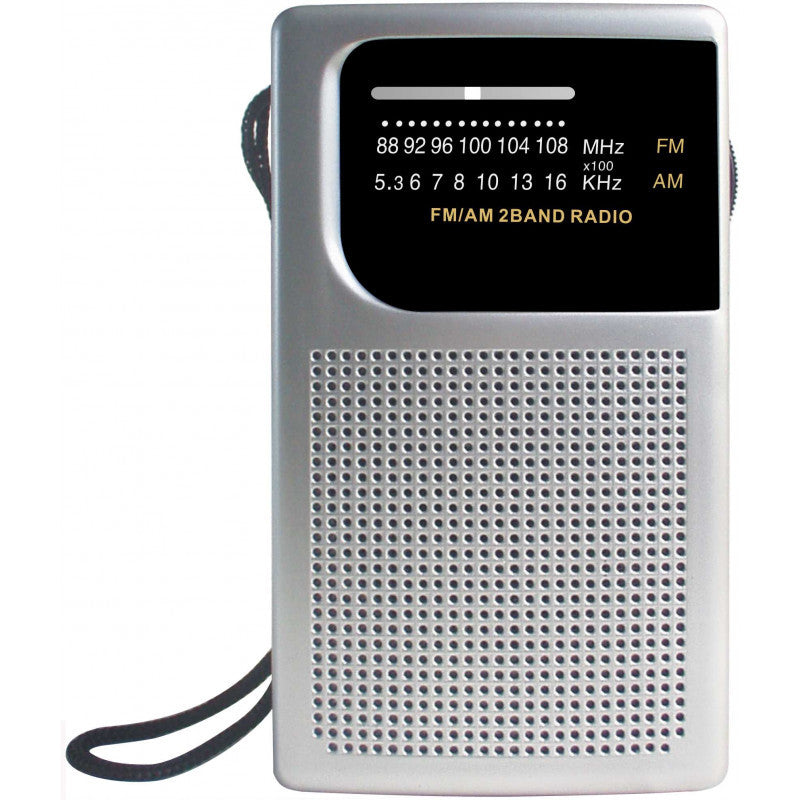 Laser Pocket Radio AM FM Built-in Speaker and Earphones Socket V1031-SPK-PR1018