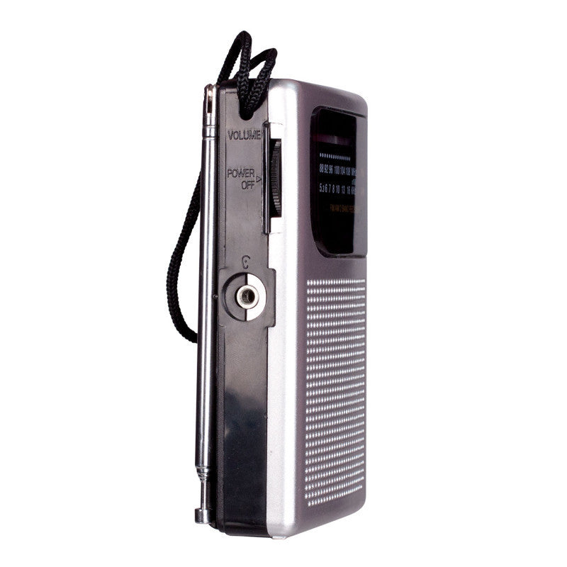 Laser Pocket Radio AM FM Built-in Speaker and Earphones Socket V1031-SPK-PR1018