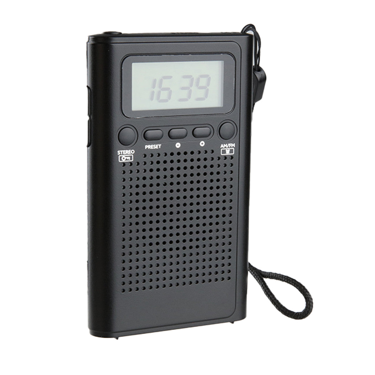 Laser AM FM Pocket Radio with LCD and Speaker V1031-SPK-PR1552