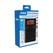 Laser AM FM Pocket Radio with LCD and Speaker V1031-SPK-PR1552