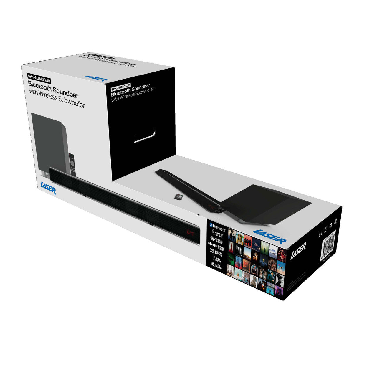 Laser Optical Soundbar with Wireless Sub-woofer V1031-SPK-SB140SUB