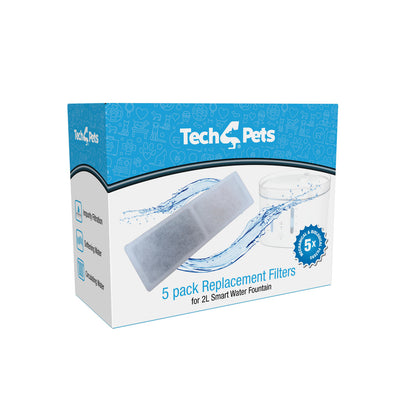 Tech4Pets 5-Pack Water Fountain Replacement Filters V1031-T4P-FILTER5PK