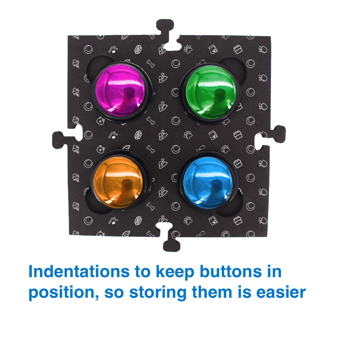 Tech4Pets Black Mat 2-Pack for Talking Buttons & Floor V1031-T4P-TBM2B-746