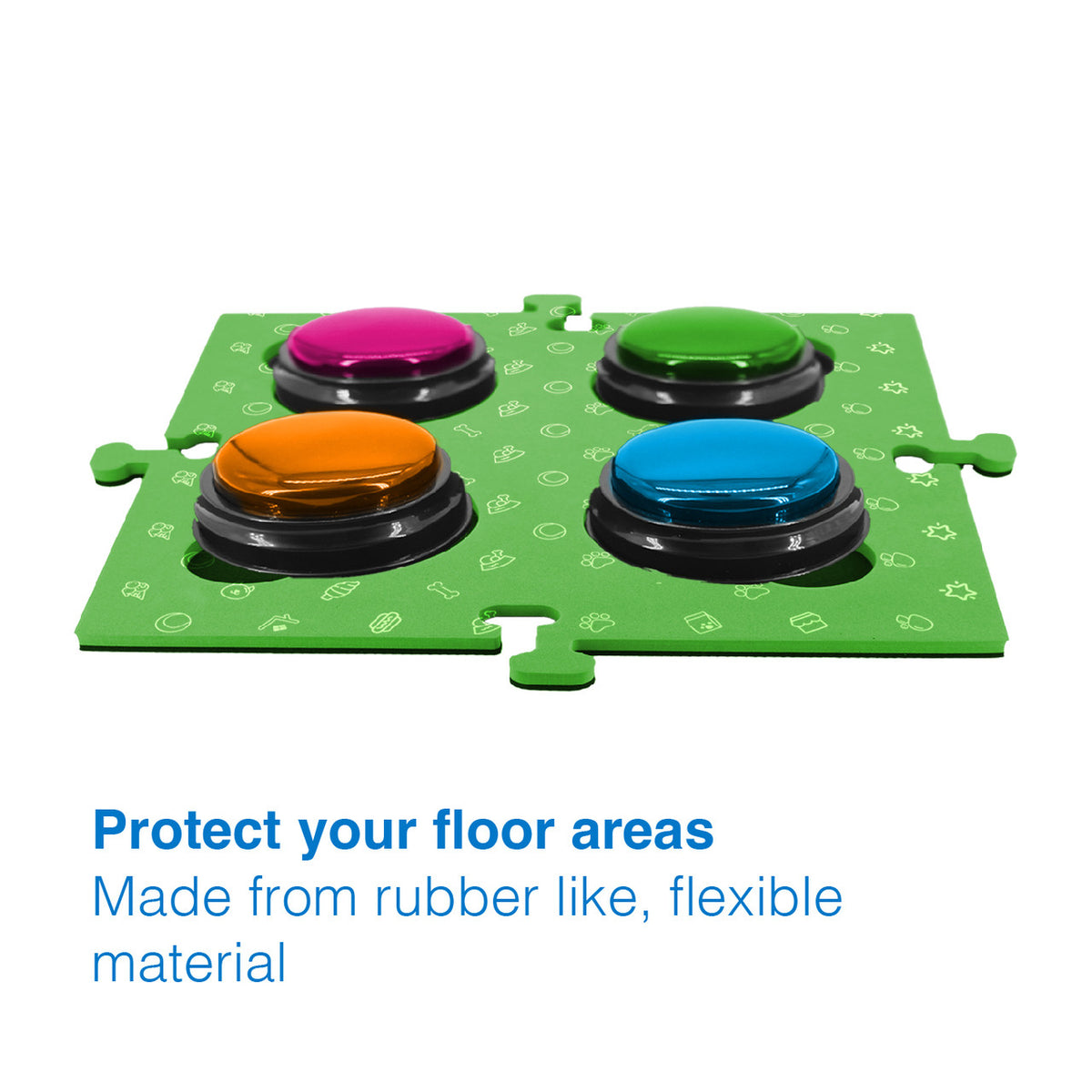 Tech4Pets Green Mat 2-Pack for Talking Buttons & Floor V1031-T4P-TBM2G-760