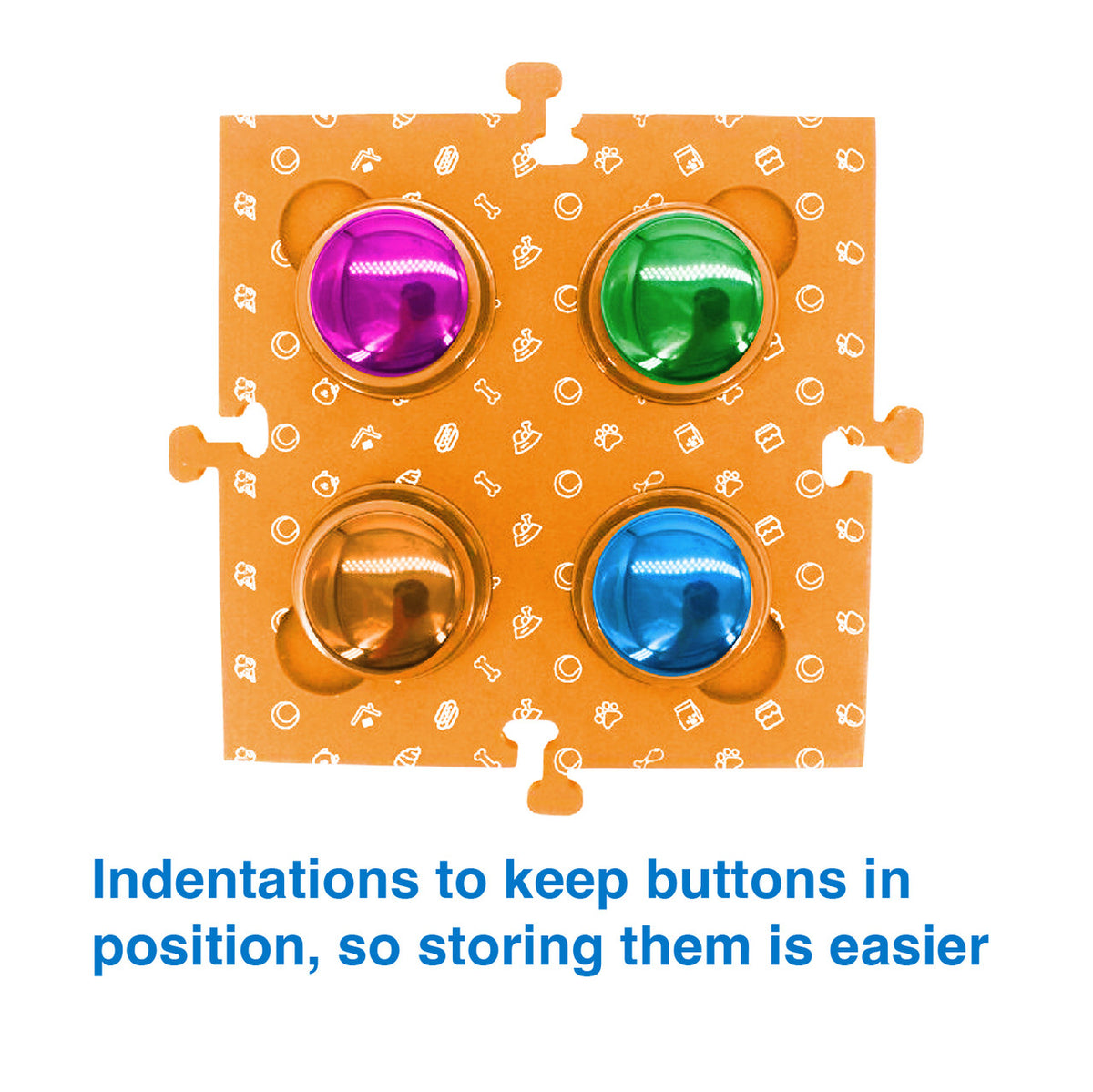 Tech4Pets Orange Mat 2-Pack for Talking Buttons & Floor V1031-T4P-TBM2O-777