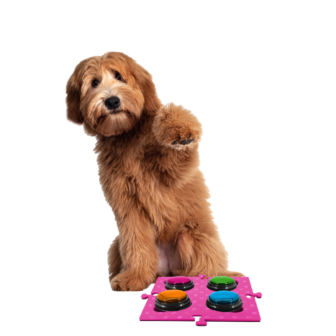 Tech4Pets Pink Mat 2-Pack for Talking Buttons & Floor V1031-T4P-TBM2P-753