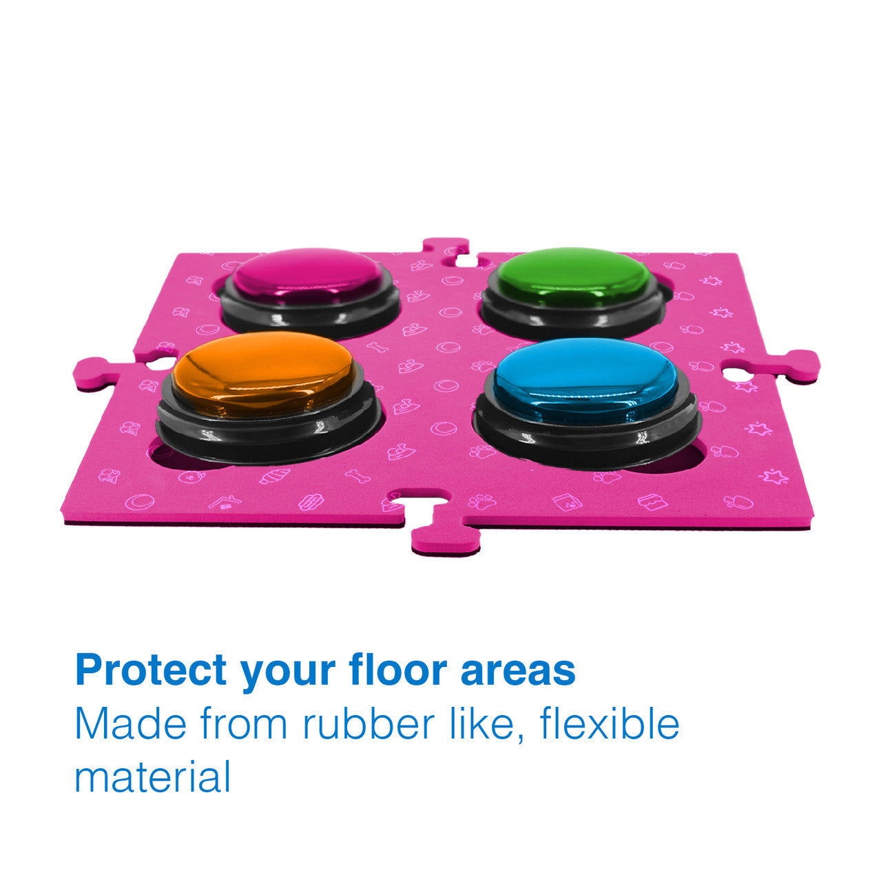 Tech4Pets Pink Mat 2-Pack for Talking Buttons & Floor V1031-T4P-TBM2P-753