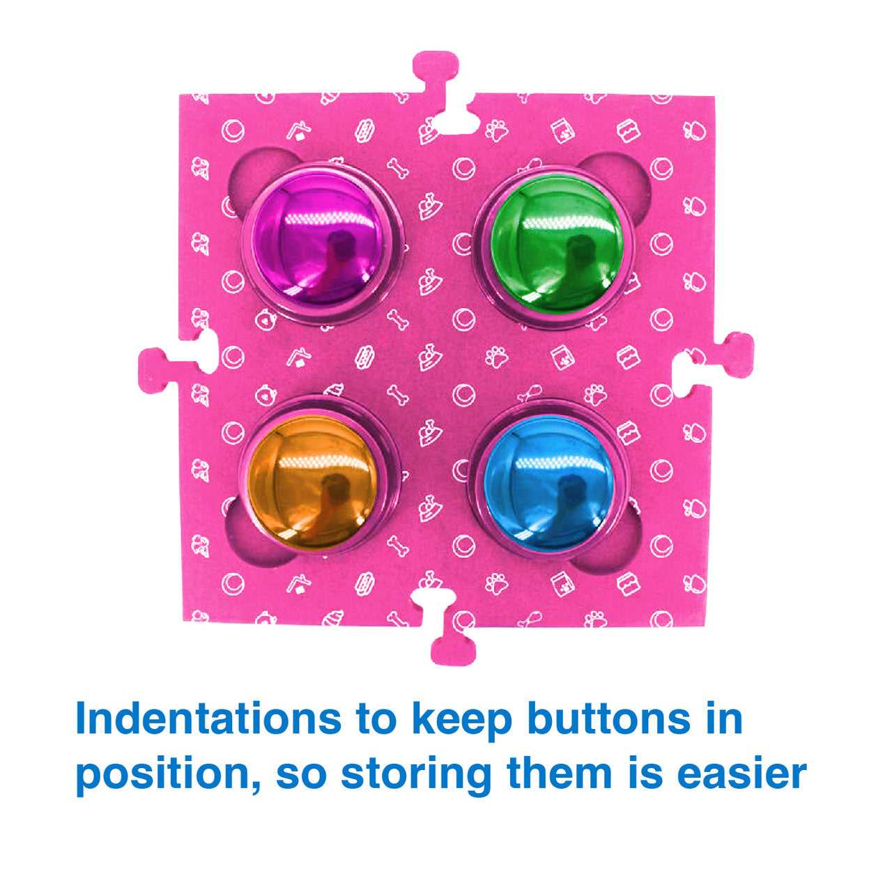 Tech4Pets Pink Mat 2-Pack for Talking Buttons & Floor V1031-T4P-TBM2P-753