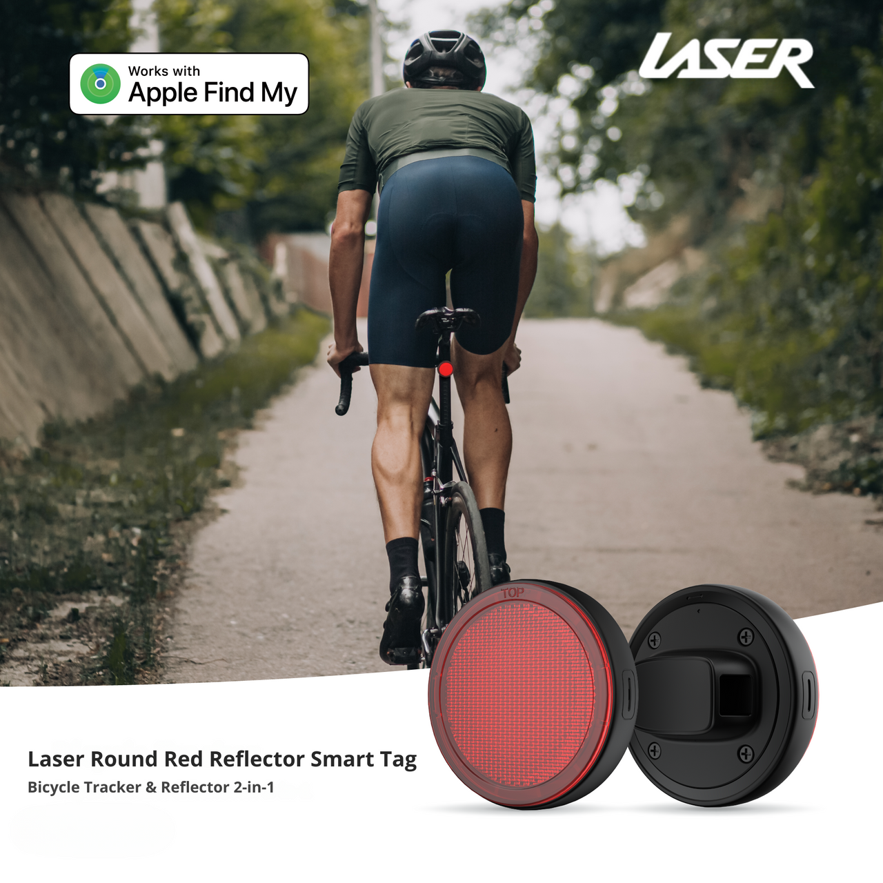 Laser Round Red Reflector Smart Tag V1031-TG-RORR25-689