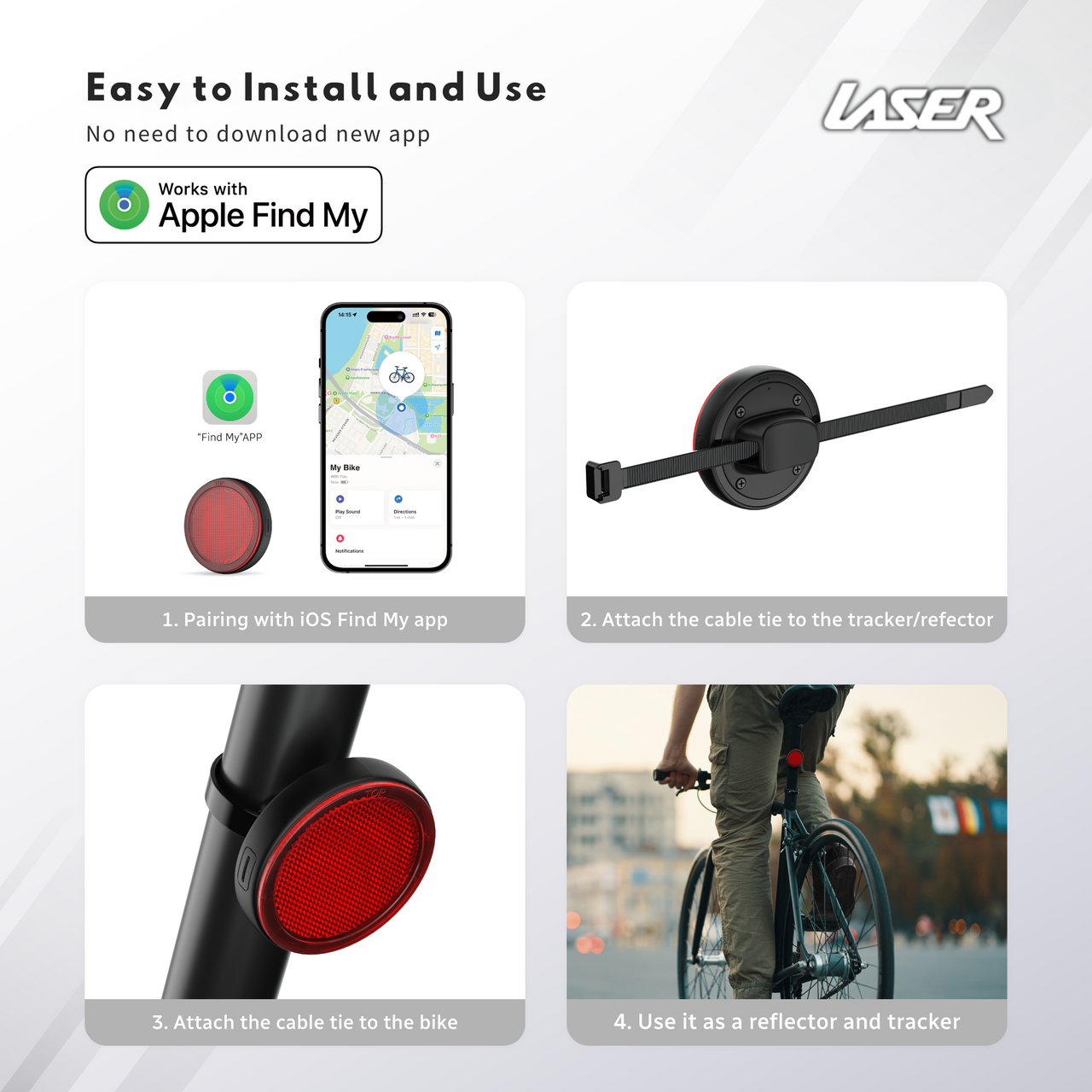 Laser Round Red Reflector Smart Tag V1031-TG-RORR25-689