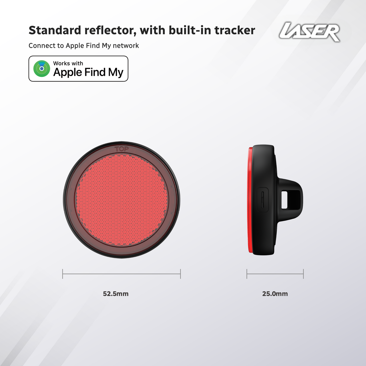 Laser Round Red Reflector Smart Tag V1031-TG-RORR25-689
