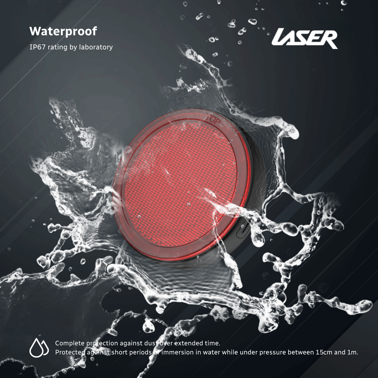 Laser Round Red Reflector Smart Tag V1031-TG-RORR25-689