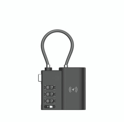 Laser TSA Lock Smart Tag with Rechargeable Battery Black V1031-TG-TSAT60-818
