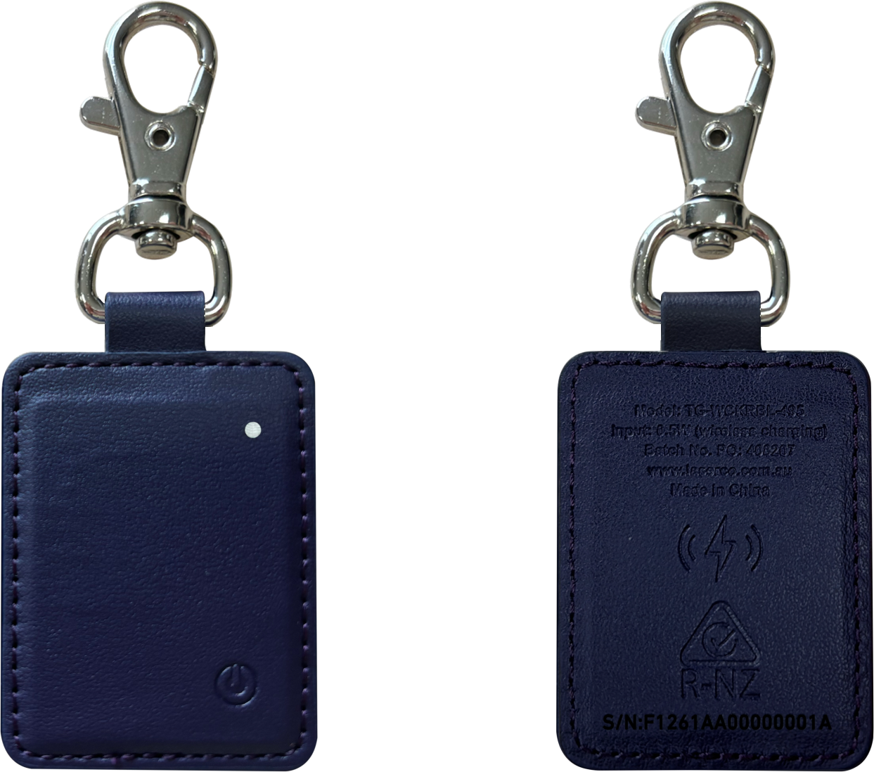 Laser Mini Smart Tag with Wireless Charging Navy Blue V1031-TG-WCKRBL-495