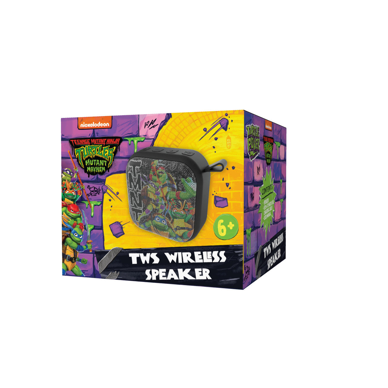 TMNT 3W Portable Bluetooth Speaker Black V1031-TT-SPK3W-456