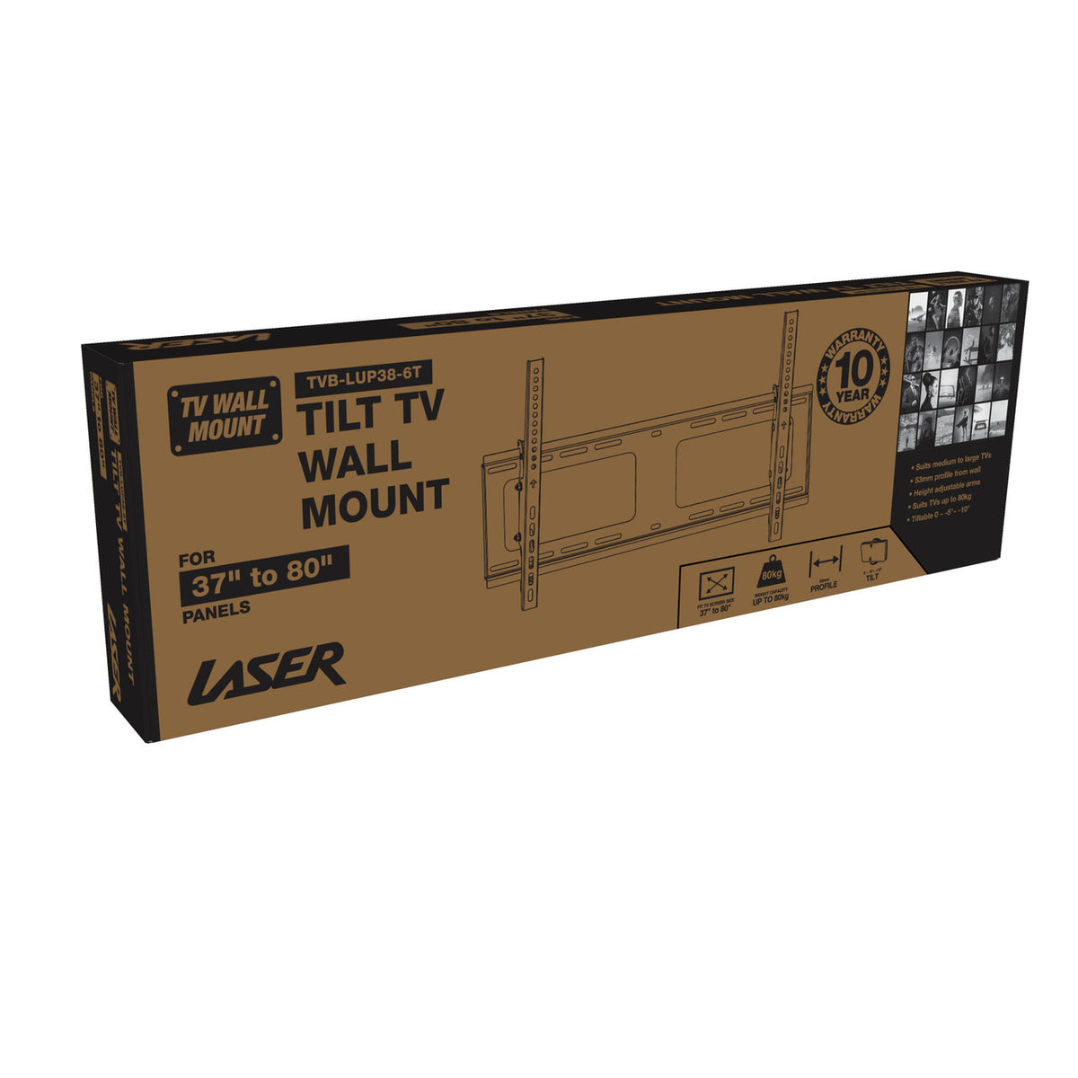 Laser Tilt Wall Mount for 37 inches -80 inches Panels V1031-TVB-LUP38-6T_542