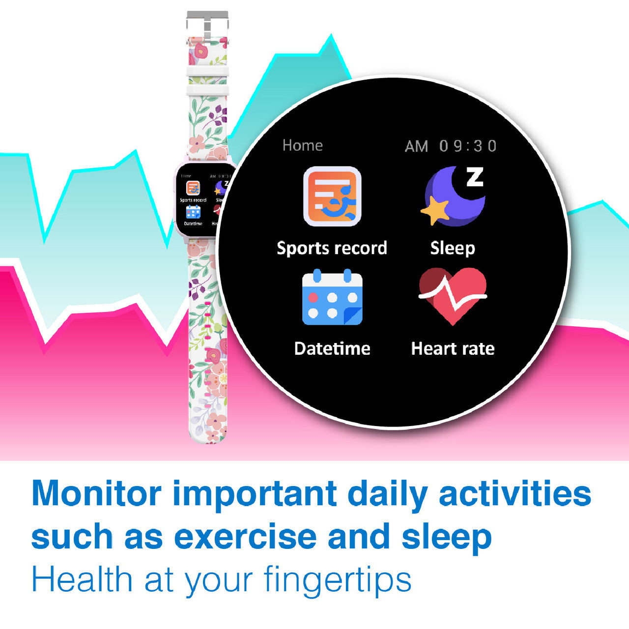 vFitness Momentum Floral Smartwatch V1031-VF-M2-FLW-712