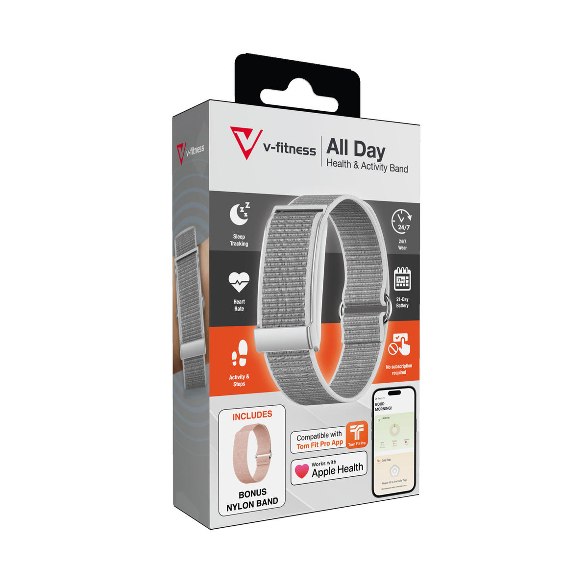 V-Fitness Smart Band Silver V1031-VF-M4BNSL-073