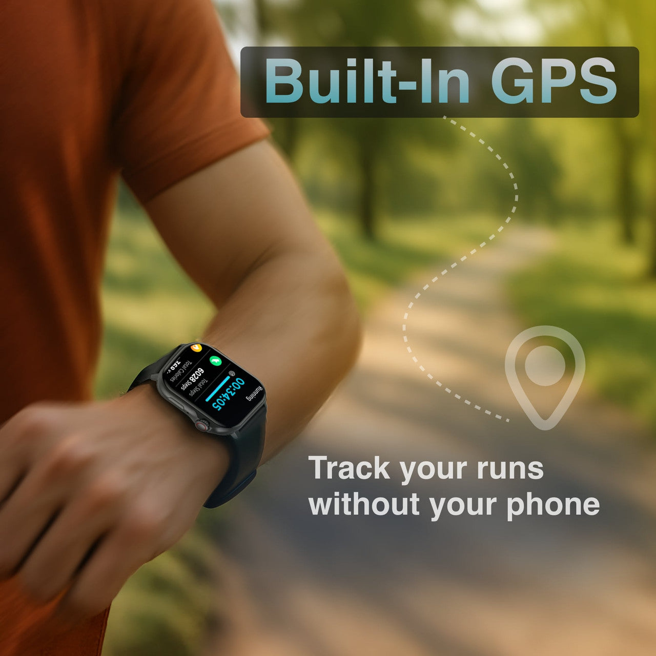 V-Fitness Smart Watch GPS and 2.1 inch Black V1031-VF-M4GPSB-907