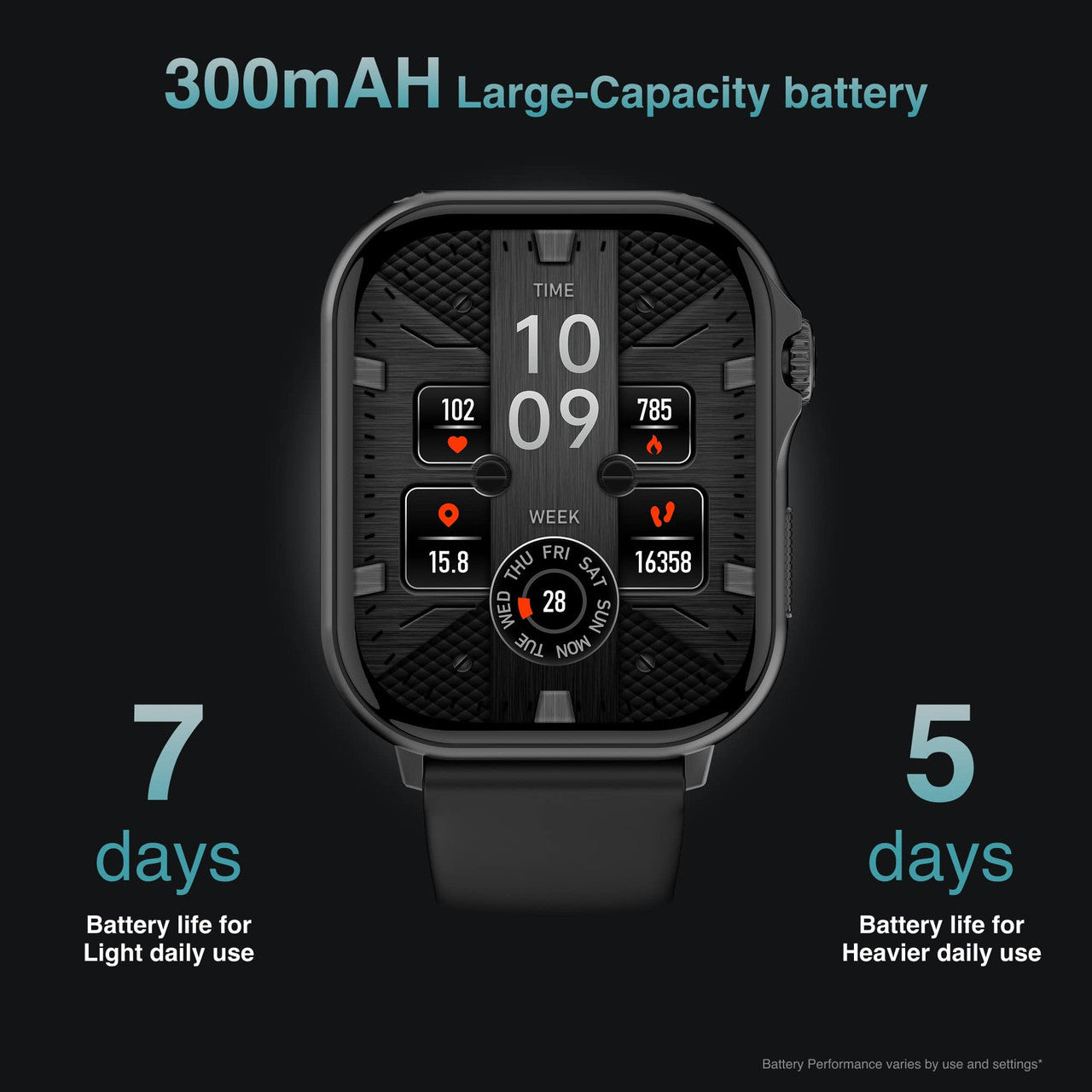 V-Fitness Smart Watch GPS and 2.1 inch Black V1031-VF-M4GPSB-907