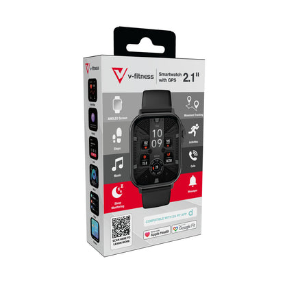 V-Fitness Smart Watch GPS and 2.1 inch Black V1031-VF-M4GPSB-907