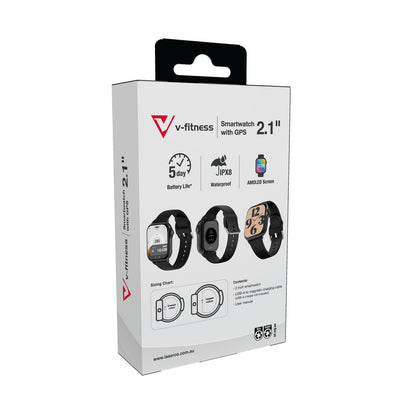 V-Fitness Smart Watch GPS and 2.1 inch Black V1031-VF-M4GPSB-907