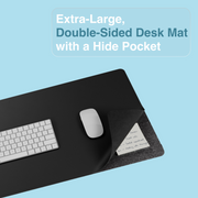 Laser Wireless Charging Desk Mat Black V1031-WC-MATB-792
