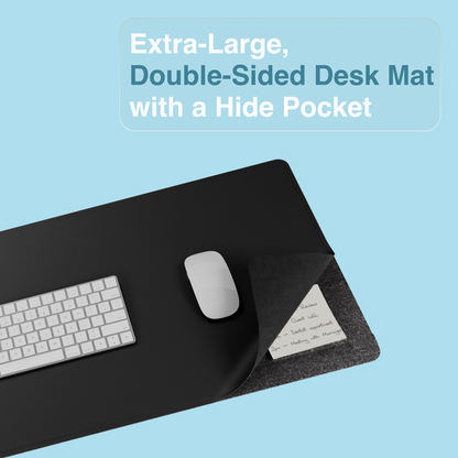 Laser Wireless Charging Desk Mat Black V1031-WC-MATB-792