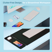 Laser Wireless Charging Desk Mat Black V1031-WC-MATB-792