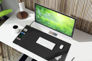Laser Wireless Charging Desk Mat Black V1031-WC-MATB-792