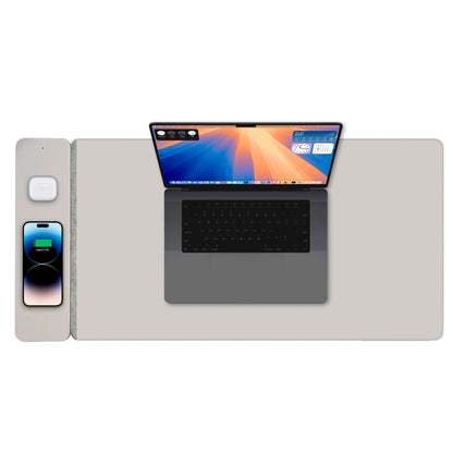 Laser Wireless Charging Desk Mat Grey V1031-WC-MATG-808