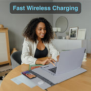 Laser Wireless Charging Laptop Sleeve Up to 16 Inch Grey V1031-WC-S16G-846