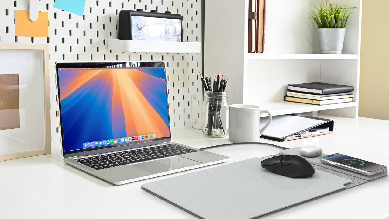 Laser Wireless Charging Laptop Sleeve Up to 16 Inch Grey V1031-WC-S16G-846