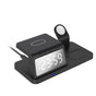 Laser 3-in-1 Wireless Charging Station with Alarm Clock - Black V1031-WLC-3IN1A-098