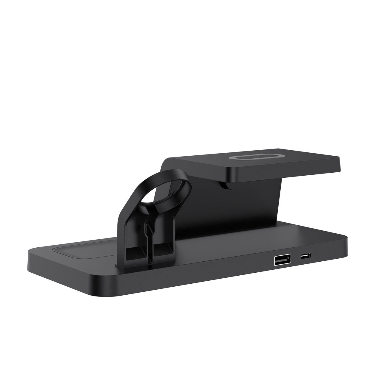 Laser 3-in-1 Wireless Charging Station with Alarm Clock - Black V1031-WLC-3IN1A-098