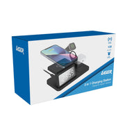 Laser 3-in-1 Wireless Charging Station with Alarm Clock - Black V1031-WLC-3IN1A-098