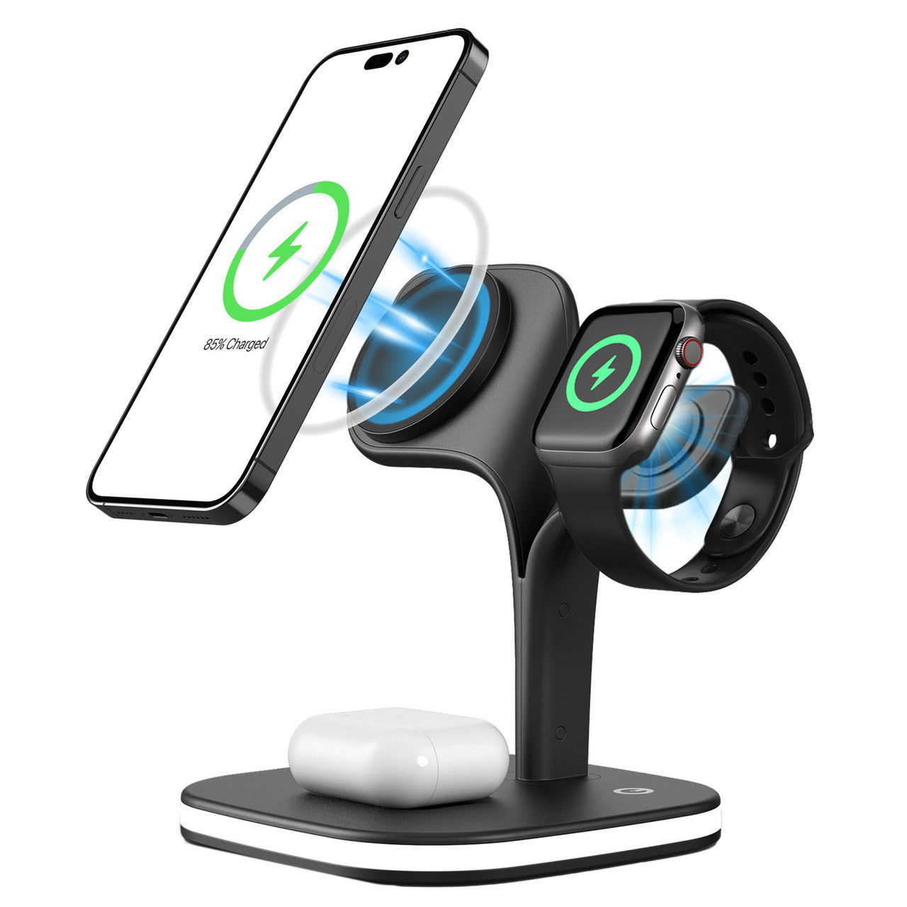 4 in 1 Wireless Charging Station with Night Light V1031-WLC-4SDNL-559