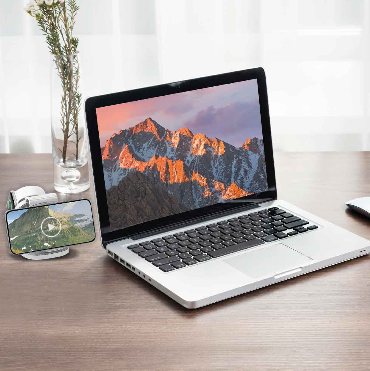 Laser 3-in-1 Travel Wireless Charging Pad for Apple V1031-WLC-W3PTF-675