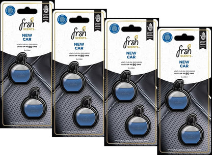 Car Air Freshener Clip New Car Fragrance FrshScents Mini Vent Odor Eliminator Twin Pack x 4 V1032-FR91887