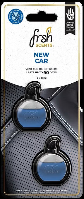 Car Air Freshener Clip New Car Fragrance FrshScents Mini Vent Odor Eliminator Twin Pack x 4 V1032-FR91887