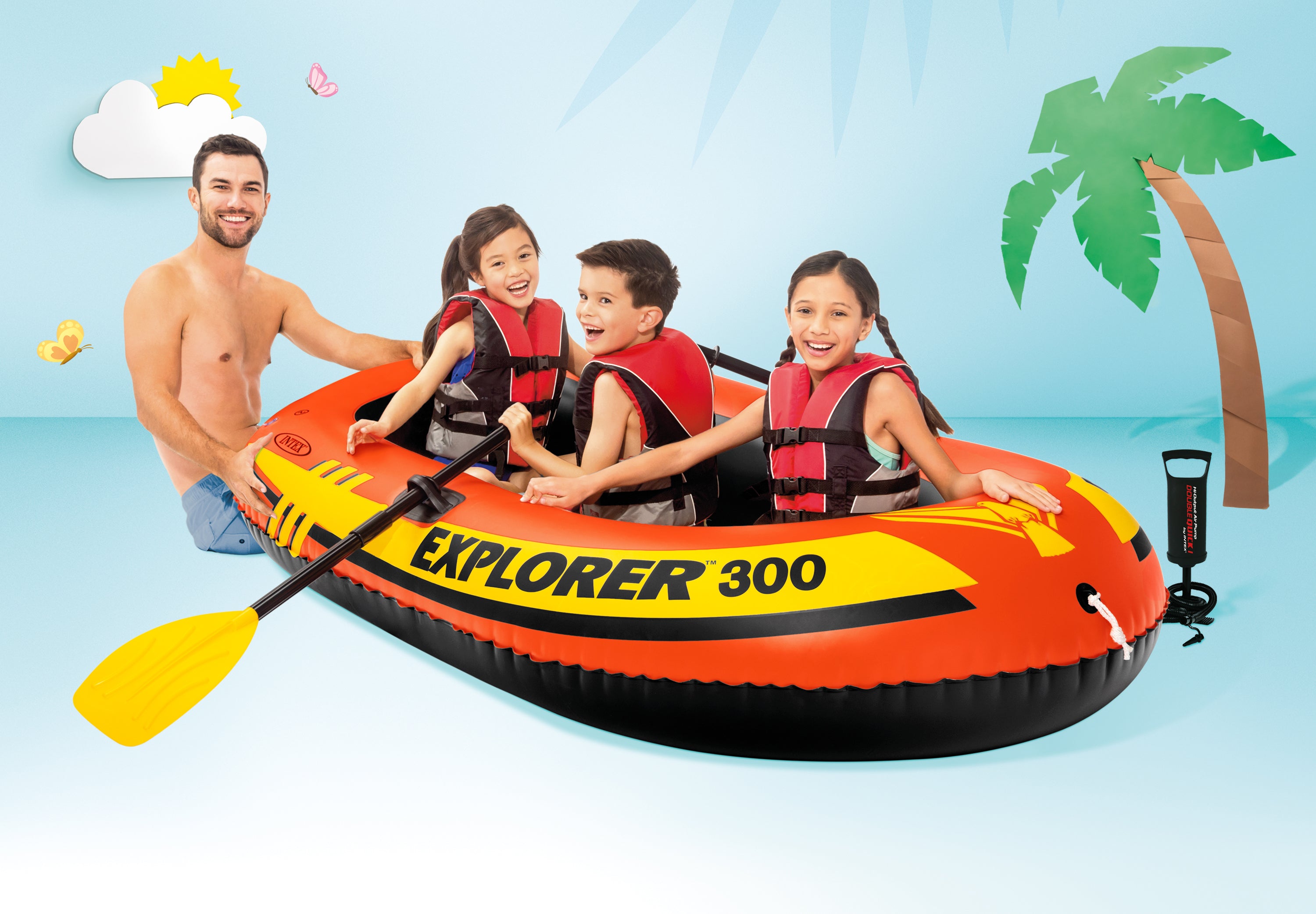 Intex Explorer 300 - Inflatable Boat 58332 V1032-IX58332-EXPLORER300