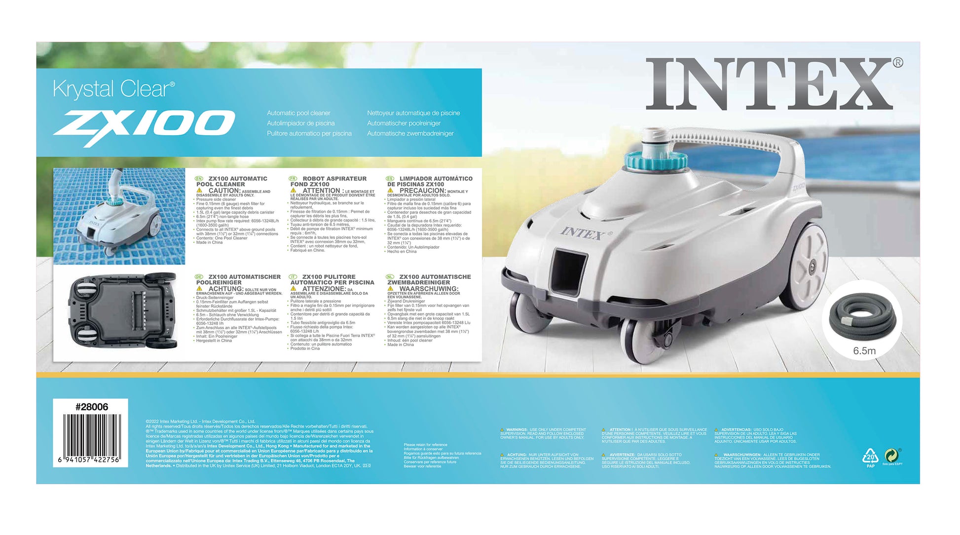 Intex Auto Above Ground Pool Cleaner 28006 for Intex Pools V1032-IXAGPCLEANER-28006