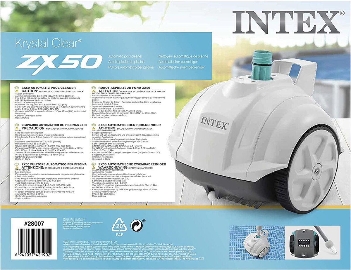Intex Auto Above Ground Pool Cleaner 28007 V1032-IXAGPCLEANER-28007