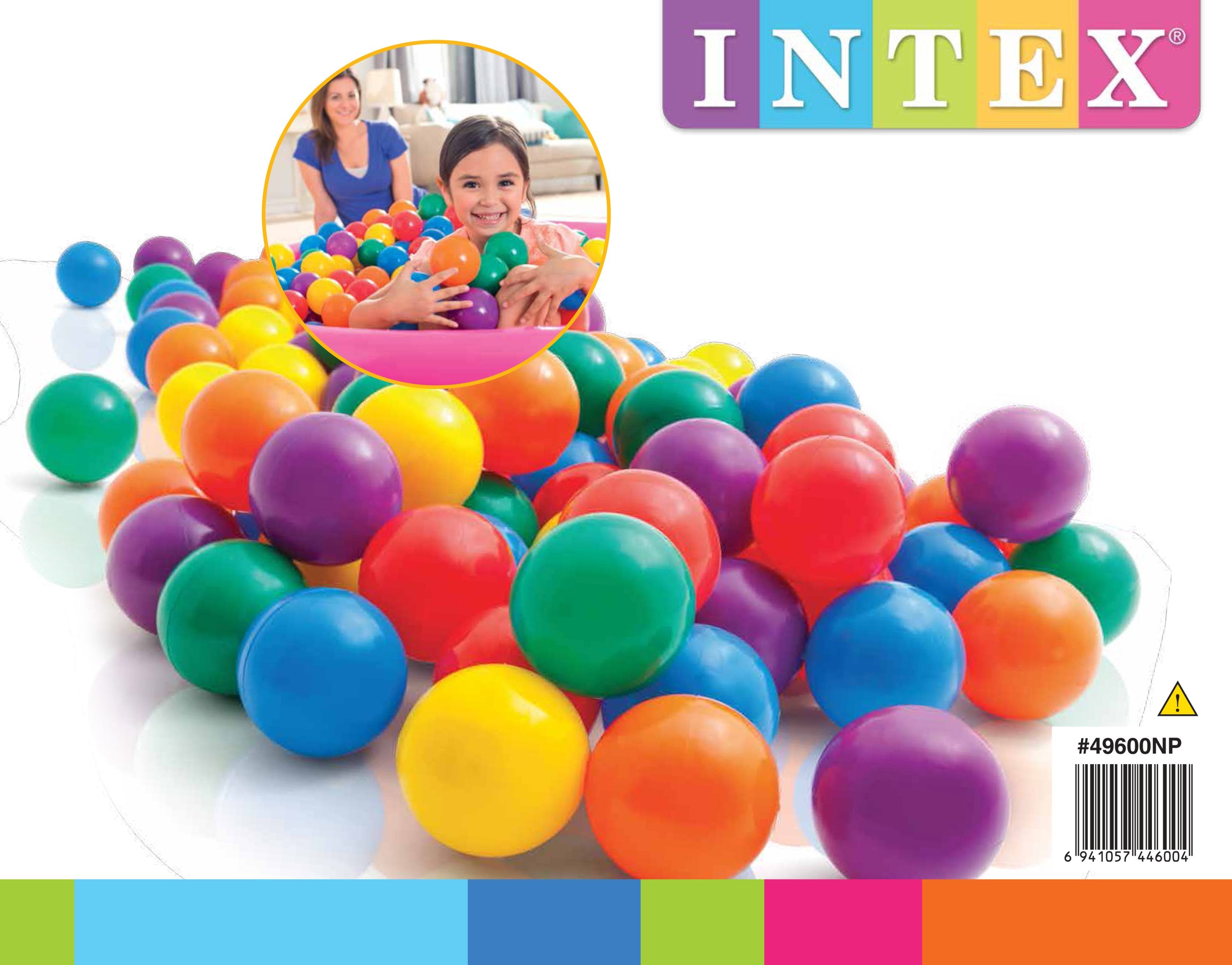 Intex Fun Ballz - 100 Count 49600 V1032-IXBALLS8CM_49600
