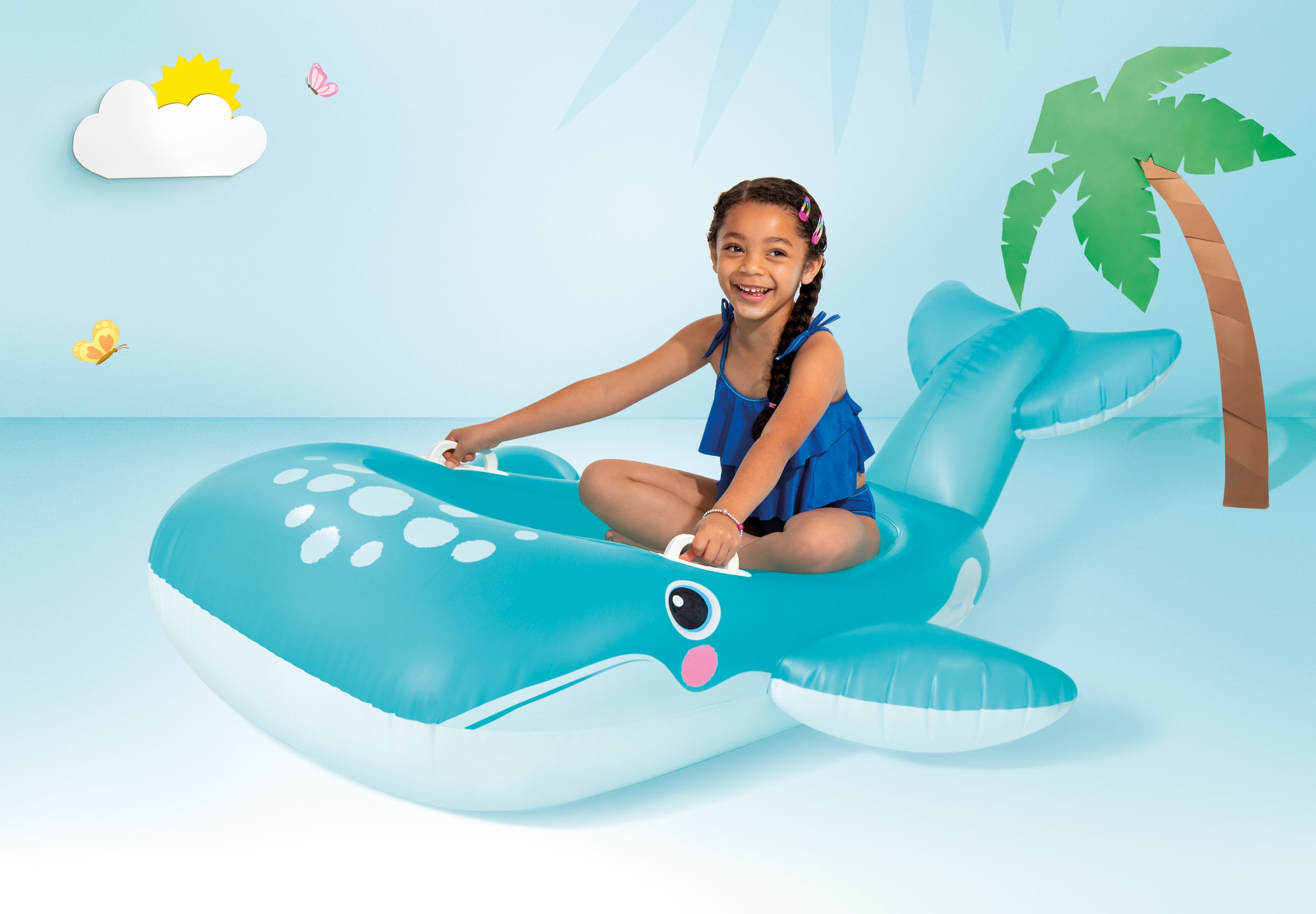 Intex Whale Blue Inflatable Ride - On 57567 V1032-IXBLEWHALE-57567