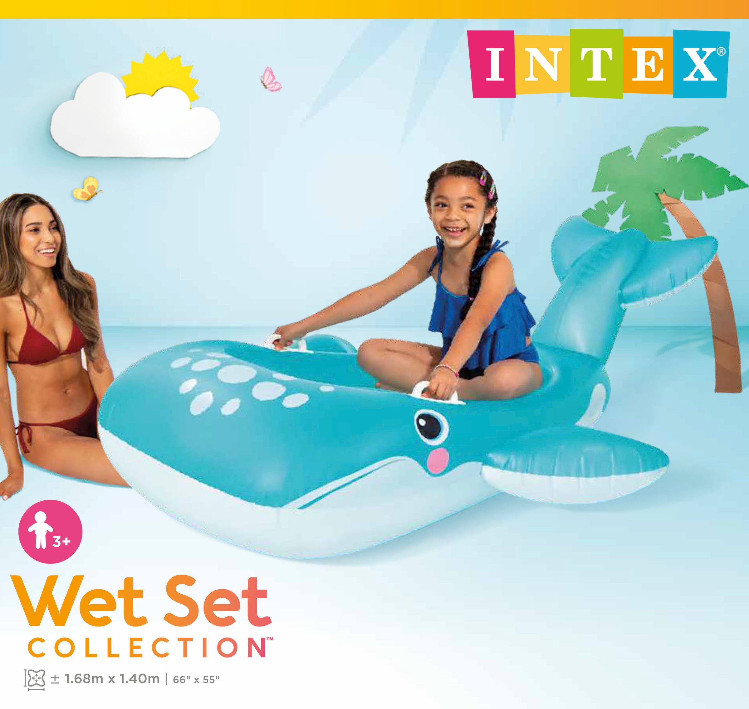 Intex Whale Blue Inflatable Ride - On 57567 V1032-IXBLEWHALE-57567