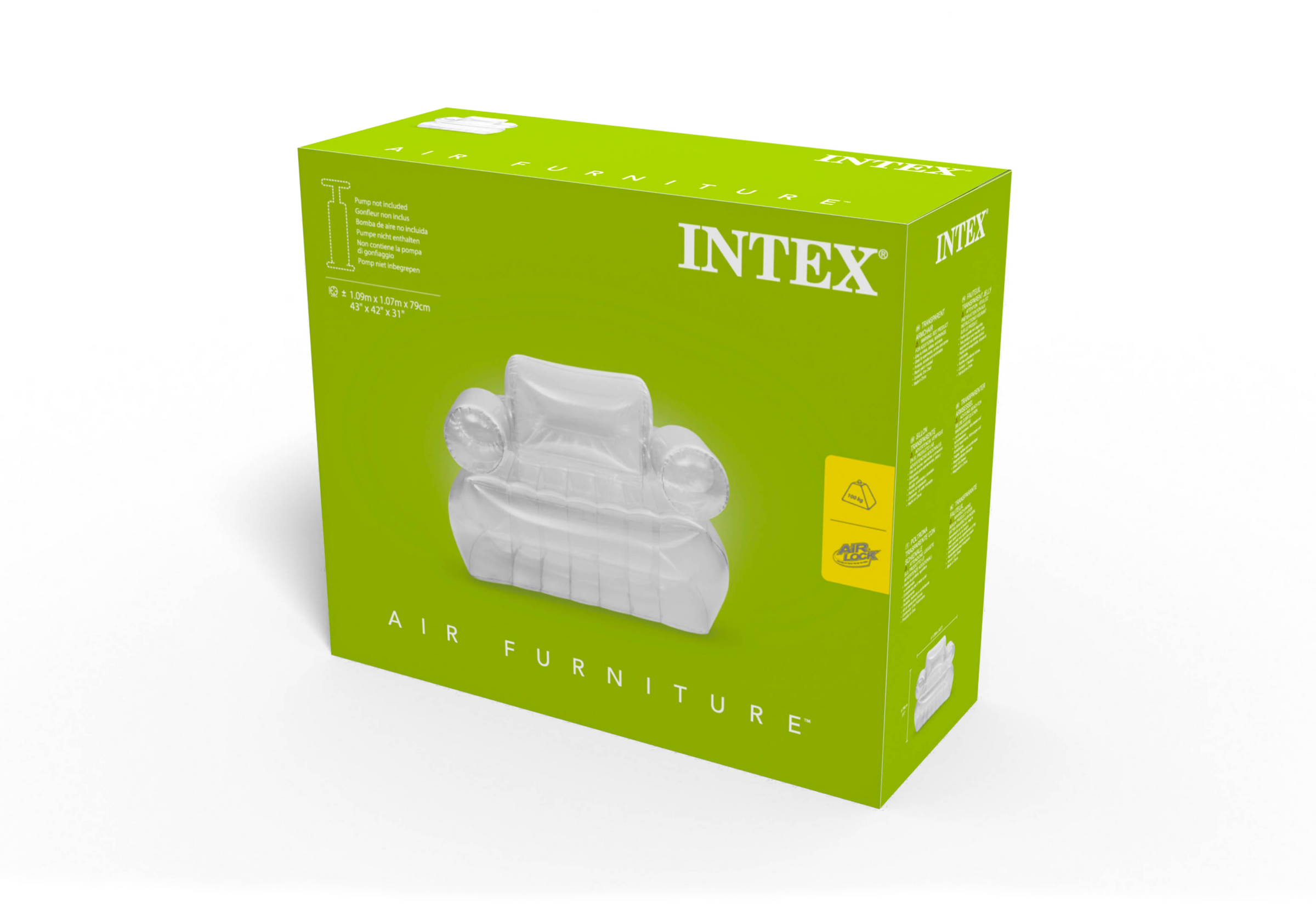 Intex Transparent Inflatable Armchair 66502 V1032-IXCHAIR-66502_T