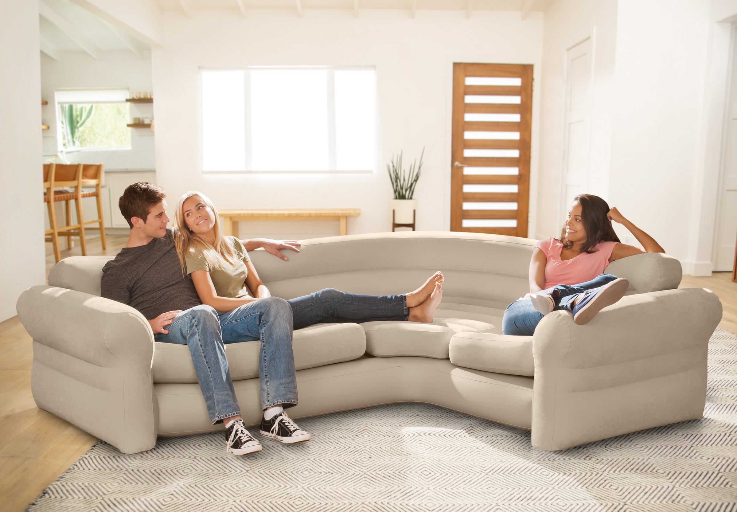 Intex Corner Sofa L-Shaped Inflatable Couch 68575 V1032-IXCORNERSOFA-68575