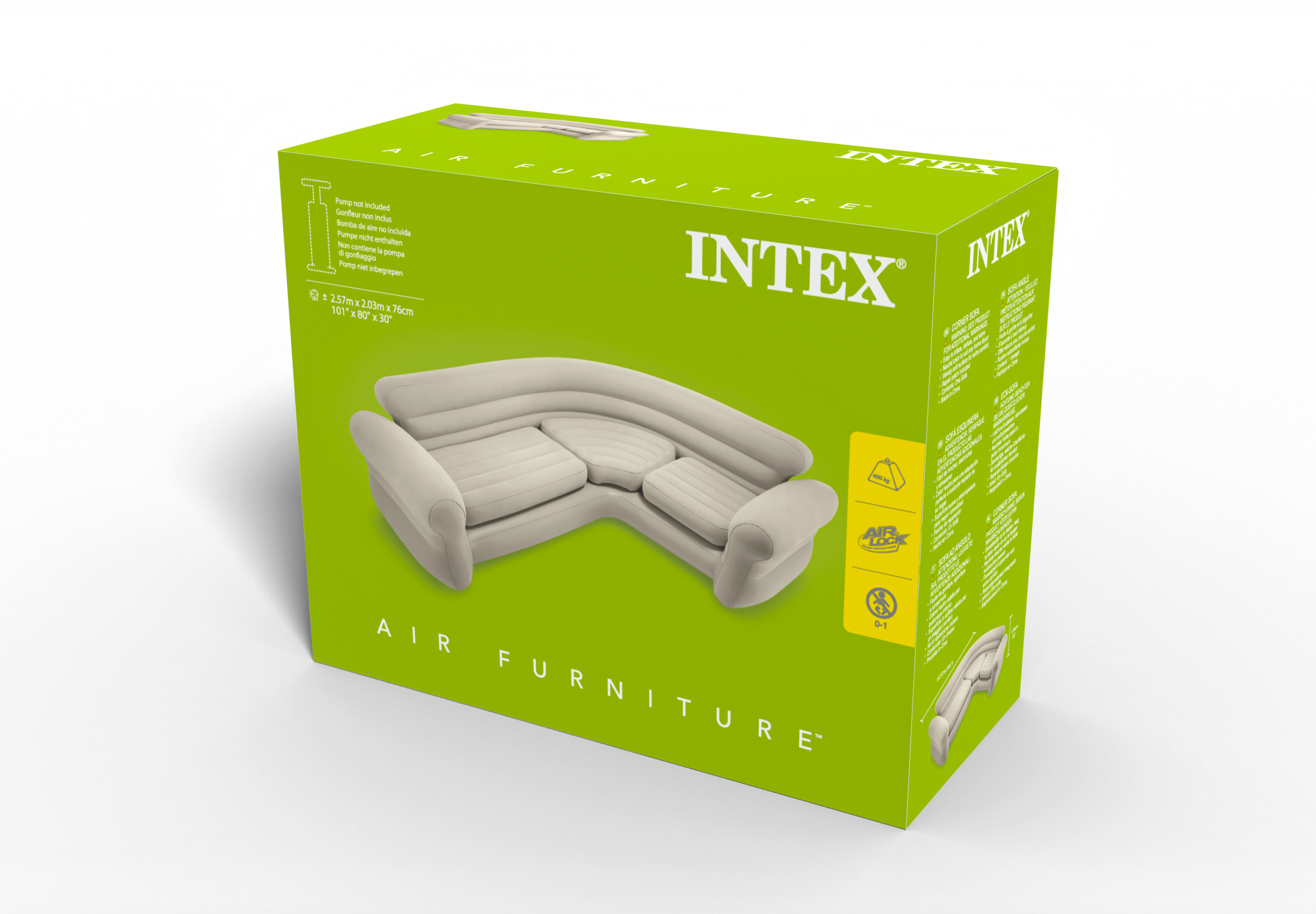 Intex Corner Sofa L-Shaped Inflatable Couch 68575 V1032-IXCORNERSOFA-68575